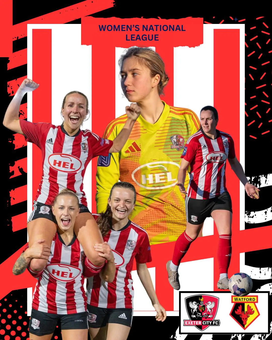 Exeter City Women sports graphic by Jack Frampton