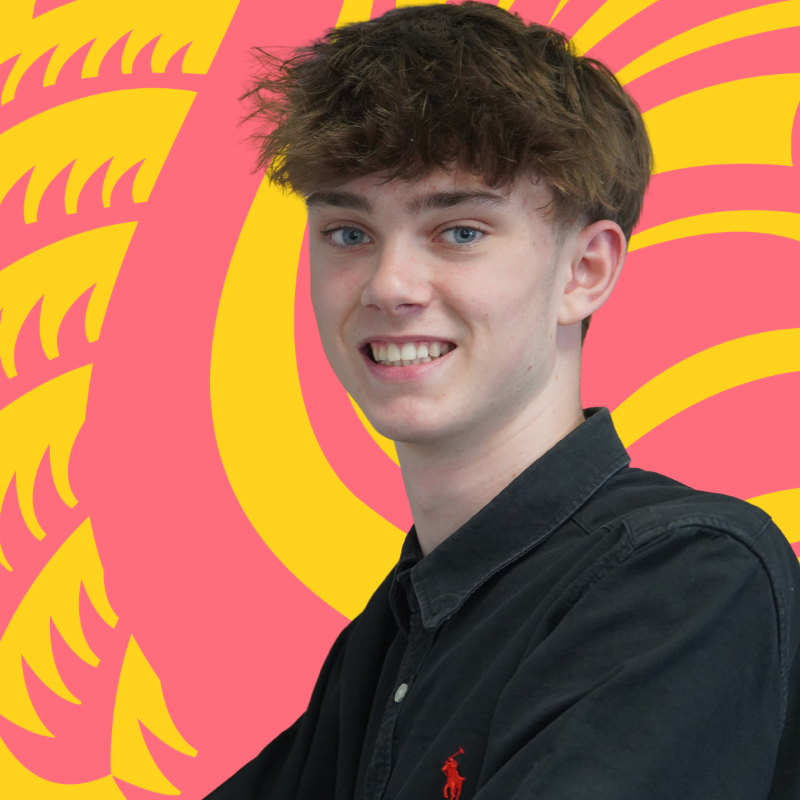 Jack Frampton at a UK schools careers event - apprenticeship mentor and Apprentago Ambassador based in Somerset
